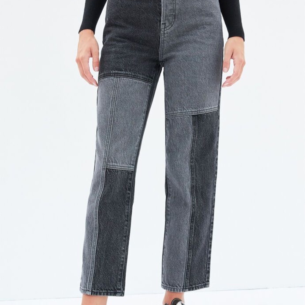 Pacsun Patchwork Straight-Let Jeans